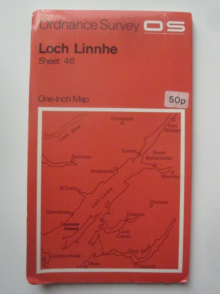 OS 1 inch Seventh Series / Sheet 52 Loch Awe 1956 (red cover)