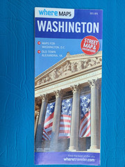 Washington pocket guide, tourist map, streets, places visit, metro underground