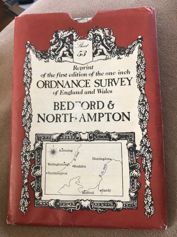 Bedford & Northampton Sheet 53 Reprint 1st edition one inch OS England and Wales