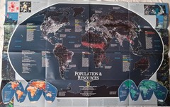 National Geographic Society Map: Millennium in Maps -Population 1998