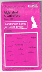 ORDNANCE SURVEY LANDRANGER MAP: ALDERSHOT & GUILDFORD
