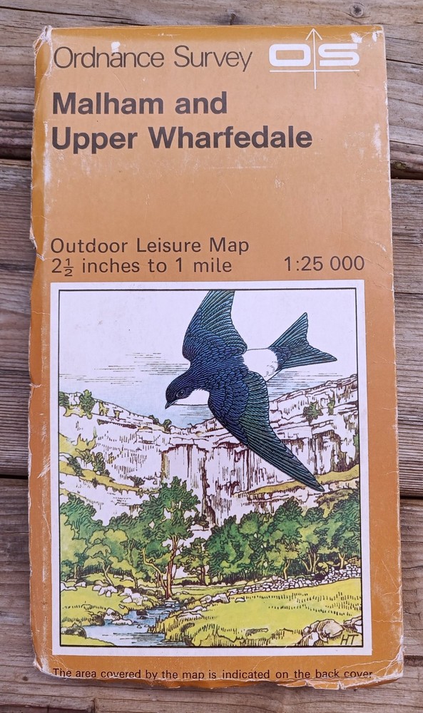MALHAM & UPPER WHAFEDALE Ordnance Survey Outdoor Leisure 10 Map 1975 4cm:1km