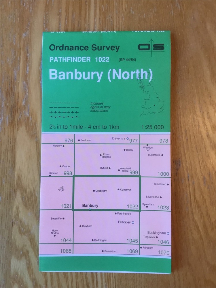 1991 Ordnance Survey Pathfinder Map 1022 SP 44/54 Banbury North (incl Culworth )