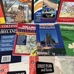 Vintage Maps Bundle Job Lot X22 Belfast Bournemouth Etc…