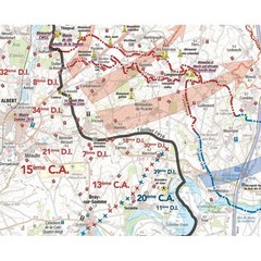 Belgium France: Great war Battle of the Somme 1916 map