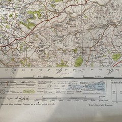 Ordnance Survey SALISBURY Wall Sheet Map NO 167 One-Inch MAP 1947 REvised ed