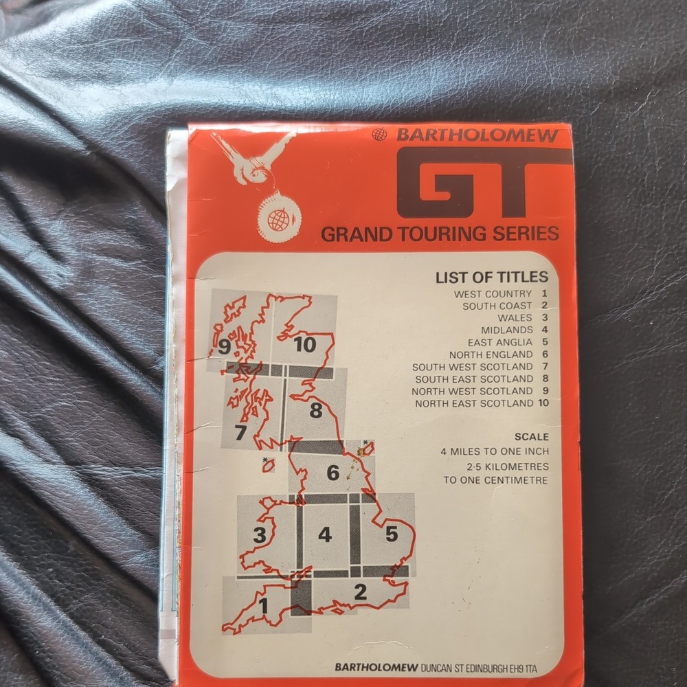 1975 Bartholomew GT Grand Touring Series Map 6 North England ( Leeds , Blackpool