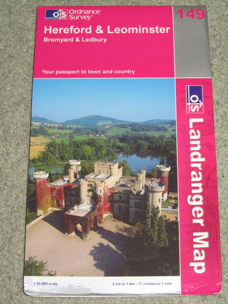 OS Ordnance Survey Landranger Map Sheet 149 Hereford & Leominster – 2002