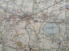 Vintage Ordnance Survey 5th Ed, One Inch Cloth Map, S W London & Windsor, 1934
