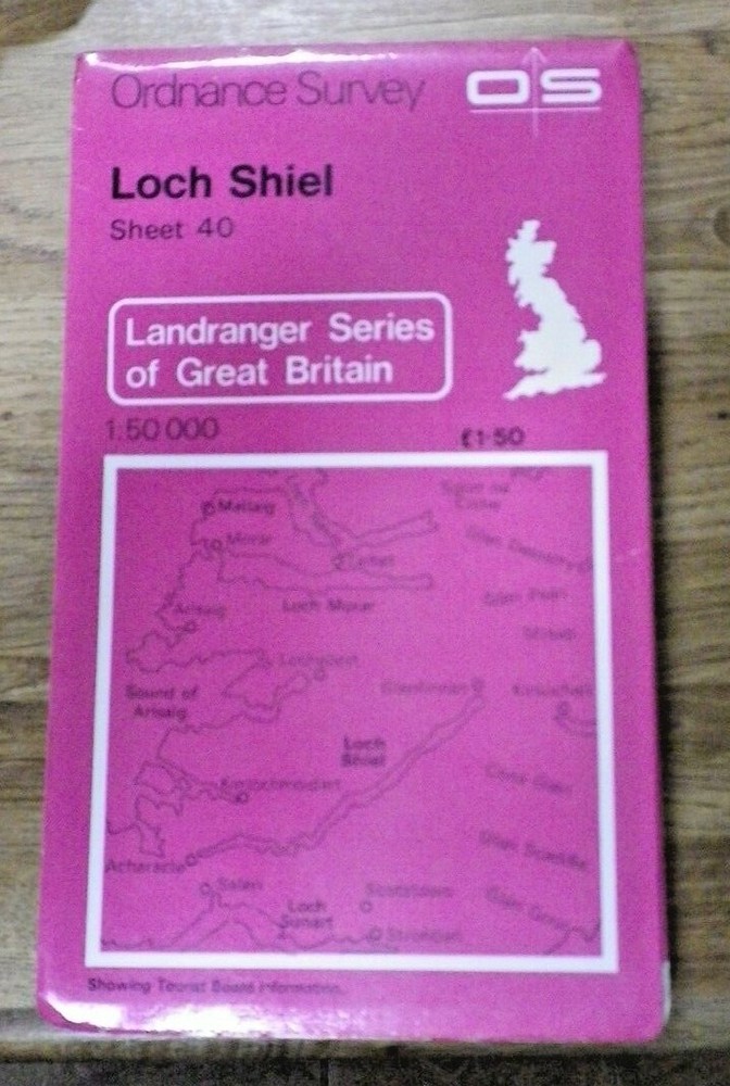 Ordnance Survey Map 1:50,000 Sheet 40 LOCH SHIEL
