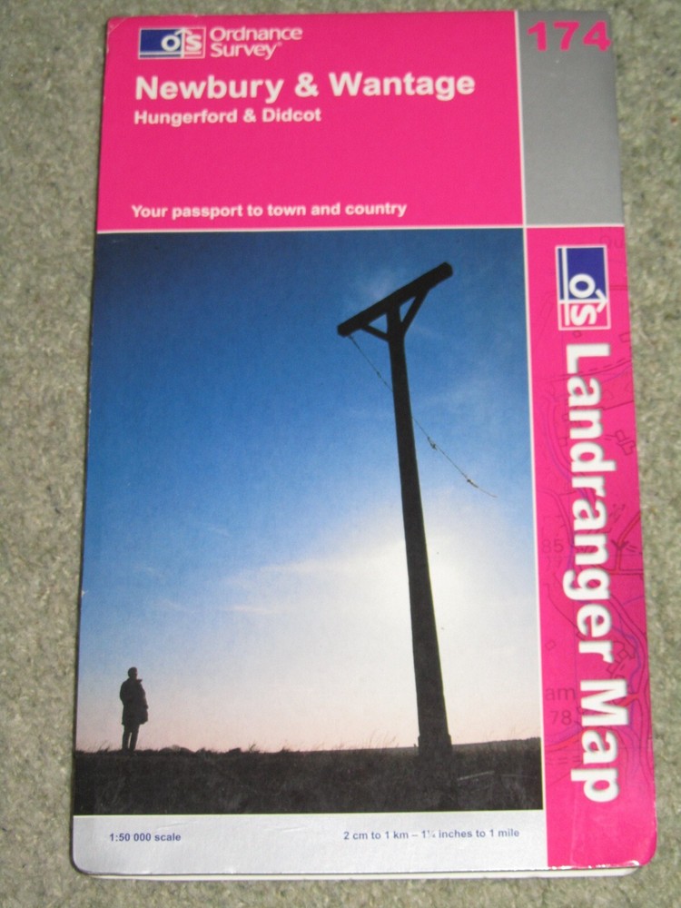 OS Ordnance Survey Landranger Map Sheet 174 Newbury & Wantage – 2005