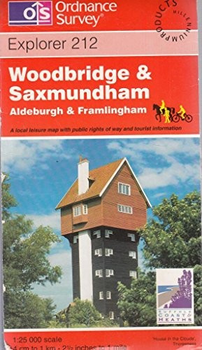 Woodbridge and Saxmundham: Sheet 212 (Ex… by Ordnance Survey Sheet map, folded