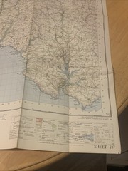 Ordnance Survey One Inch Map Sheet 187 Plymouth 1961 Seventh Series OS Map