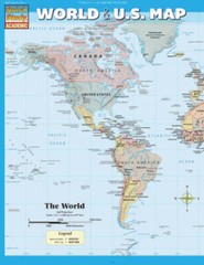 World & U.S. Map – Map By BarCharts, Inc. – GOOD
