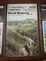 Large Bundle of 15 Ordnance Survey & Other Maps Lake & Peak District Exmoor Etc