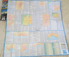 Vintage Italian Road Map of Italy Piemonte Liguria Valle d’Aosta Double sided