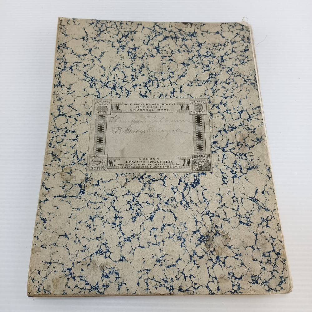 Admiralty Charts Ordnance Survey Map Denbighshire 1875 Survey 1886 Print Cloth