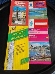 Job Lot 4 Maps Various areas of Scotland Great Decorators Man Cave Items