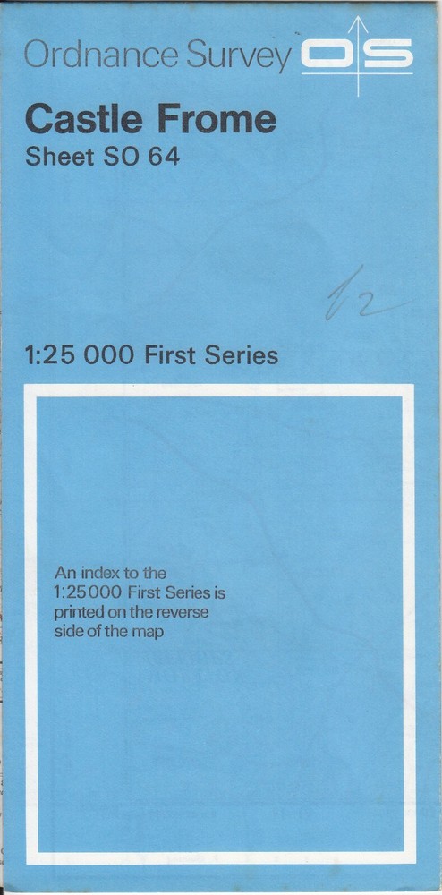 Ordnance Survey (OS) Map 1:25,000 First Series Sheet SO64 Castle Frome