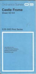 Ordnance Survey (OS) Map 1:25,000 First Series Sheet SO64 Castle Frome