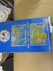 Dino’s Illustrated Maps United States And World Laminated Maps W54”xH38” 2 Maps
