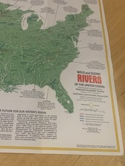 1977 National Geographic Wild & Scenic Rivers Map Poster USA River Systems