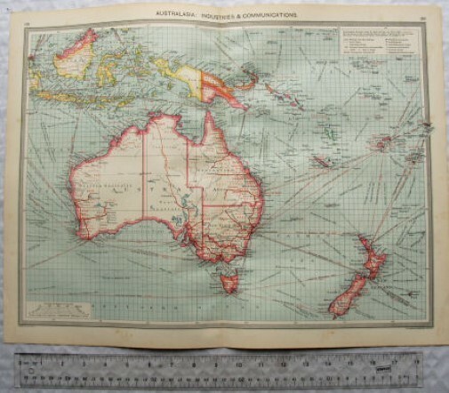 c1907 Harmsworth Plate No. 199-200 Australiasia Industries & Communication