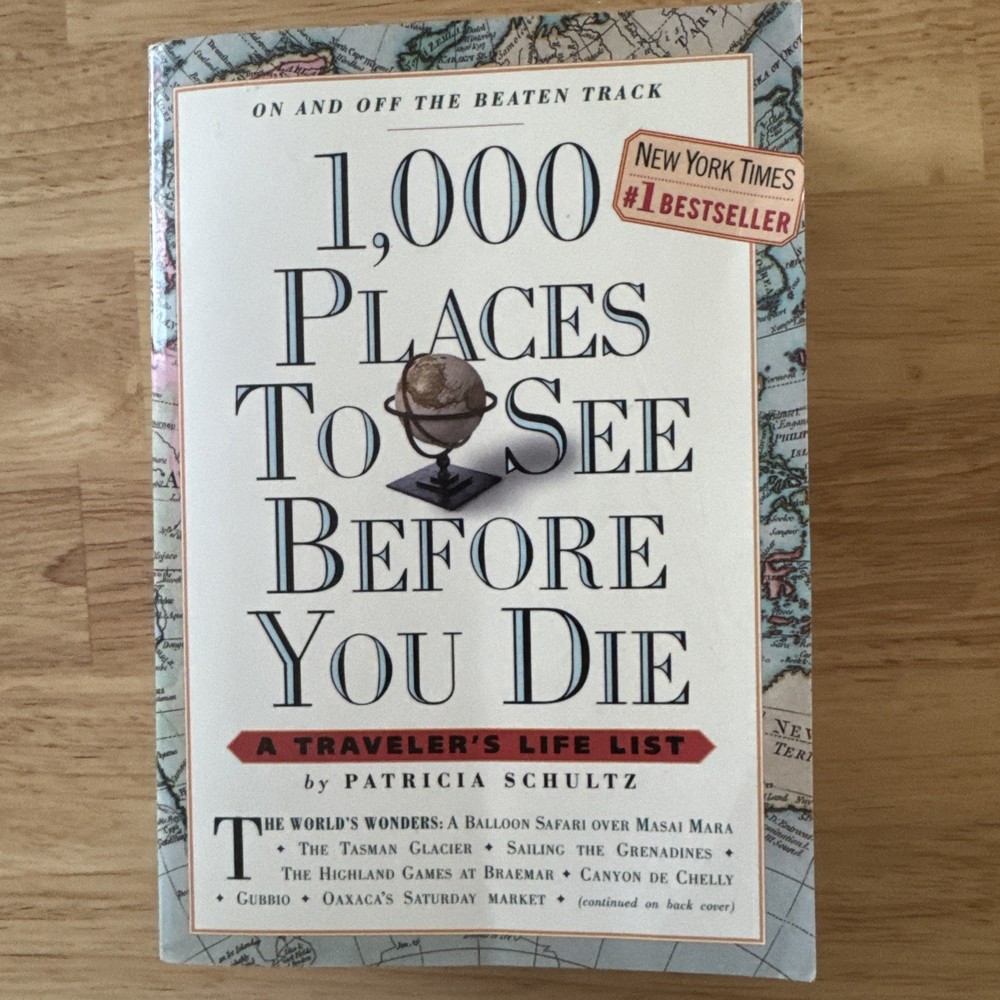 1000 Places to See Before You Die,Patricia Schultz Paperback Book Excellent