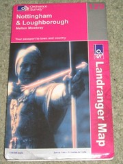 OS Ordnance Survey Landranger Map Sheet 129 Nottingham & Loughborough – 2002