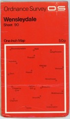 Ordnance survey maps 1 inch 90,96,97,102 Wensleydale Leeds & Bradford York Hudds