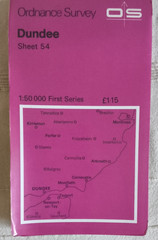 OS Ordnance Survey Dundee 1:50000 Map sheet 54 Scotland, First series 1976