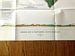 Lot of 3 paper geological maps of Montgomery County Maryland & Kensington USGS