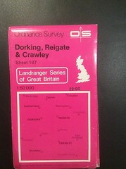 Ordnance Survey Map 187 Dorking Reigate