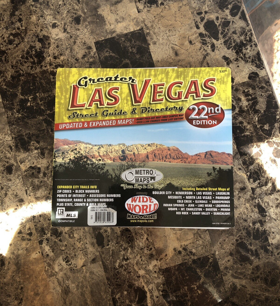 Greater LAS VEGAS Metro Maps Street Guide/Atlas 22nd Edition Spiral