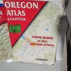 Lot of 2 DeLorme Atlas & Gazetteer Maps Oregon & Montana Topo Backroad Outdoor