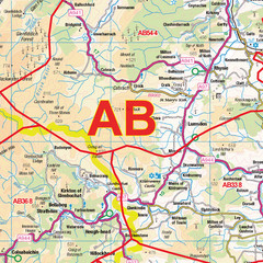 (G46) Map of Aberdeen AB Postcode Sectors, Poster of Aberdeen Postcodes