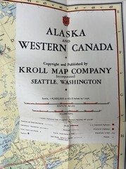 Vintage Kroll’s Map of Alaska and Western Canada