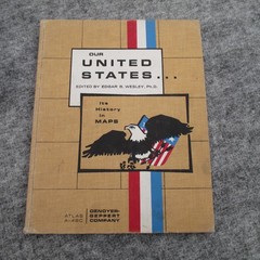 Vintage Our United States History in Maps Edgar B Wesley 1965 Hardcover Atlas