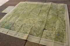 Antique Vintage German tourist map Berlin Silva