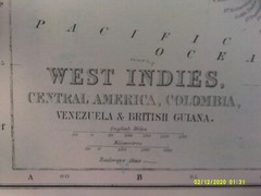 Antique Map. WEST INDIES, CENTRAL AMERICA, COLOMBIA, etc. c1900. VG.