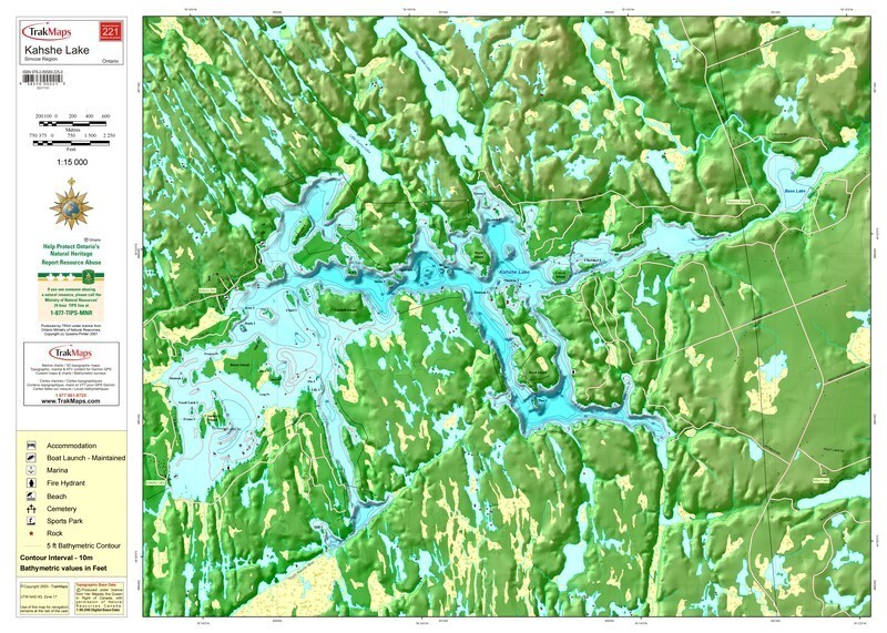 Kahshe Lake | Waterproof Chart | 20 x 28