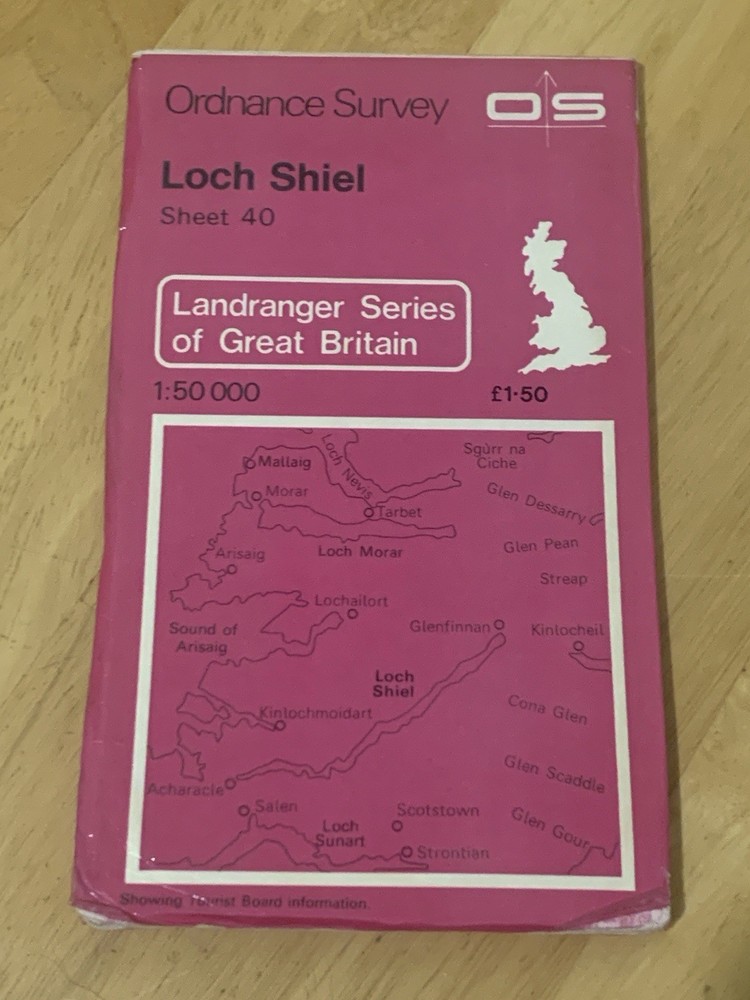 Ordnance Survey Landranger 40 Loch Shiel Map 1976 OS Glenfinnan Mallaig Arisaig