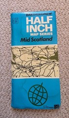 MID SCOTLAND Bartholomew Half Inch Series 1970s No 45 Glasgow Edinburgh