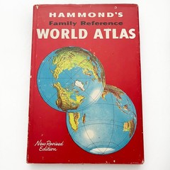 Hammond’s Family Reference World Atlas Vintage 1961 Hardcover with Dust Jacket