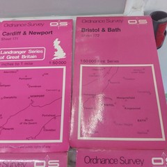 15 Vintage ORDNANCE SURVEY 1:50,000 Maps from 1970’s & 80’s Including 1st Series