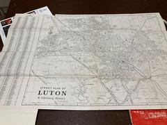 3 x Barnett’s St Albans Luton Bedford Street Plan with Index, 1970’s + HERTS map