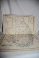 SOUTH AUSTRALIA, New South Wales, Victoria, Queensland 1877 Antique Map Print