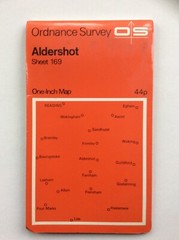 Vintage Ordnance Survey Map No. 169 Aldershot