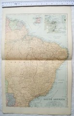 Vintage: Bacons engraved map Sheet 45 Central America NE