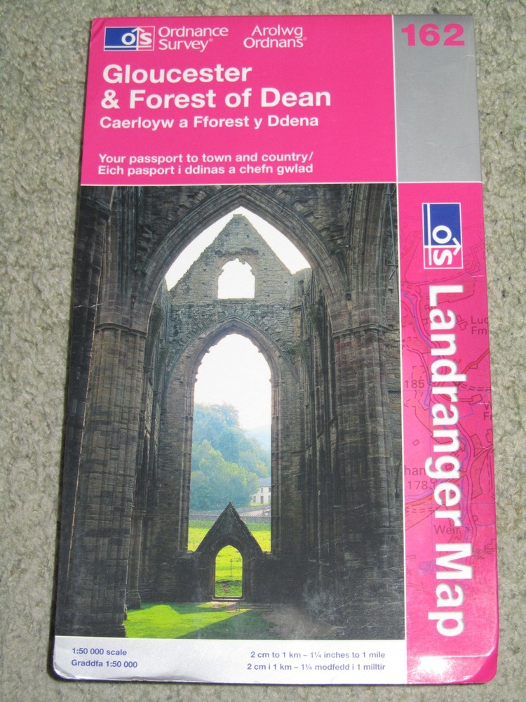 OS Ordnance Survey Landranger Map Sheet 162 Gloucester & Forest of Dean – 2009
